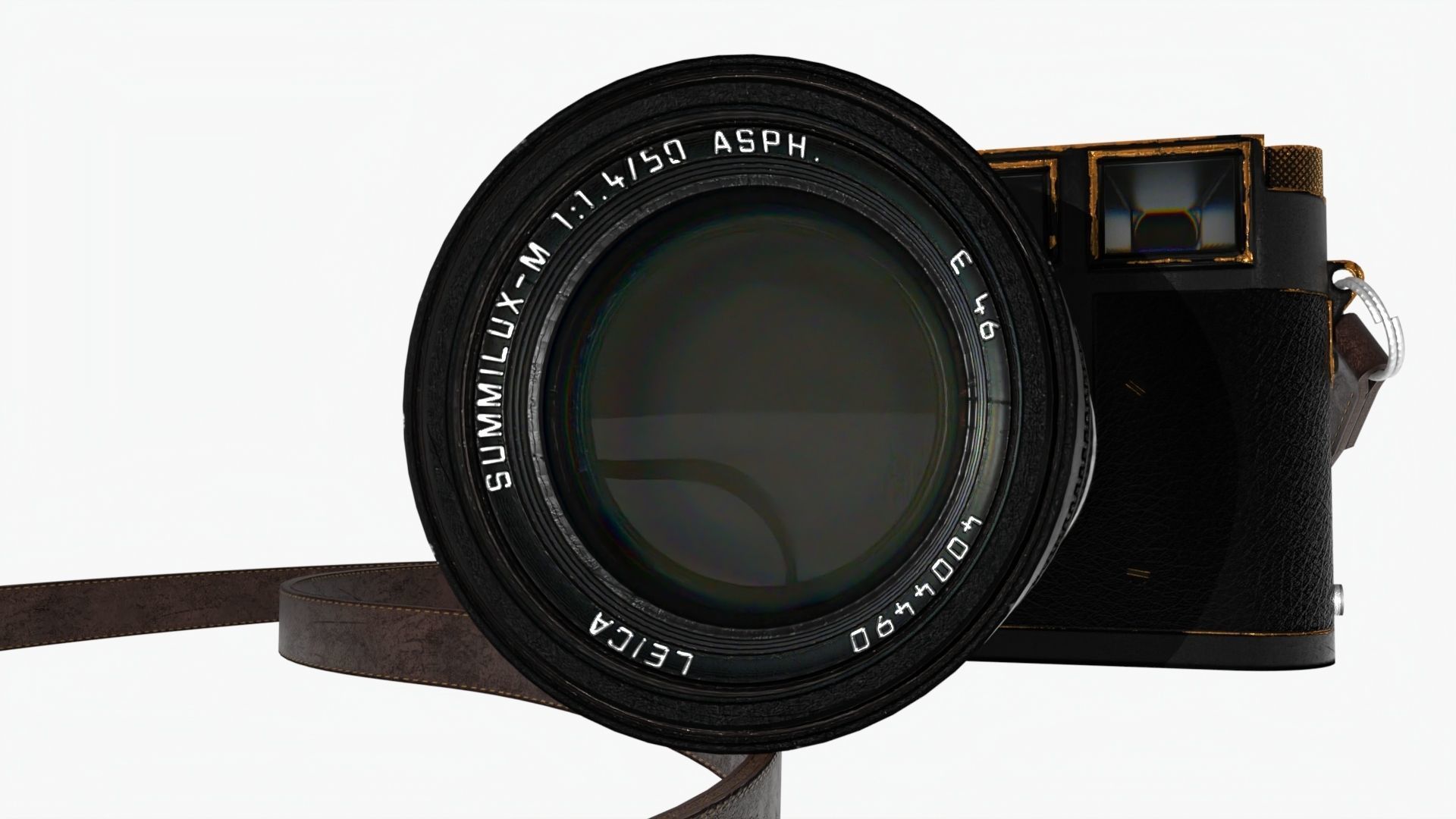 Vintage film camera Low-poly 3D model_2