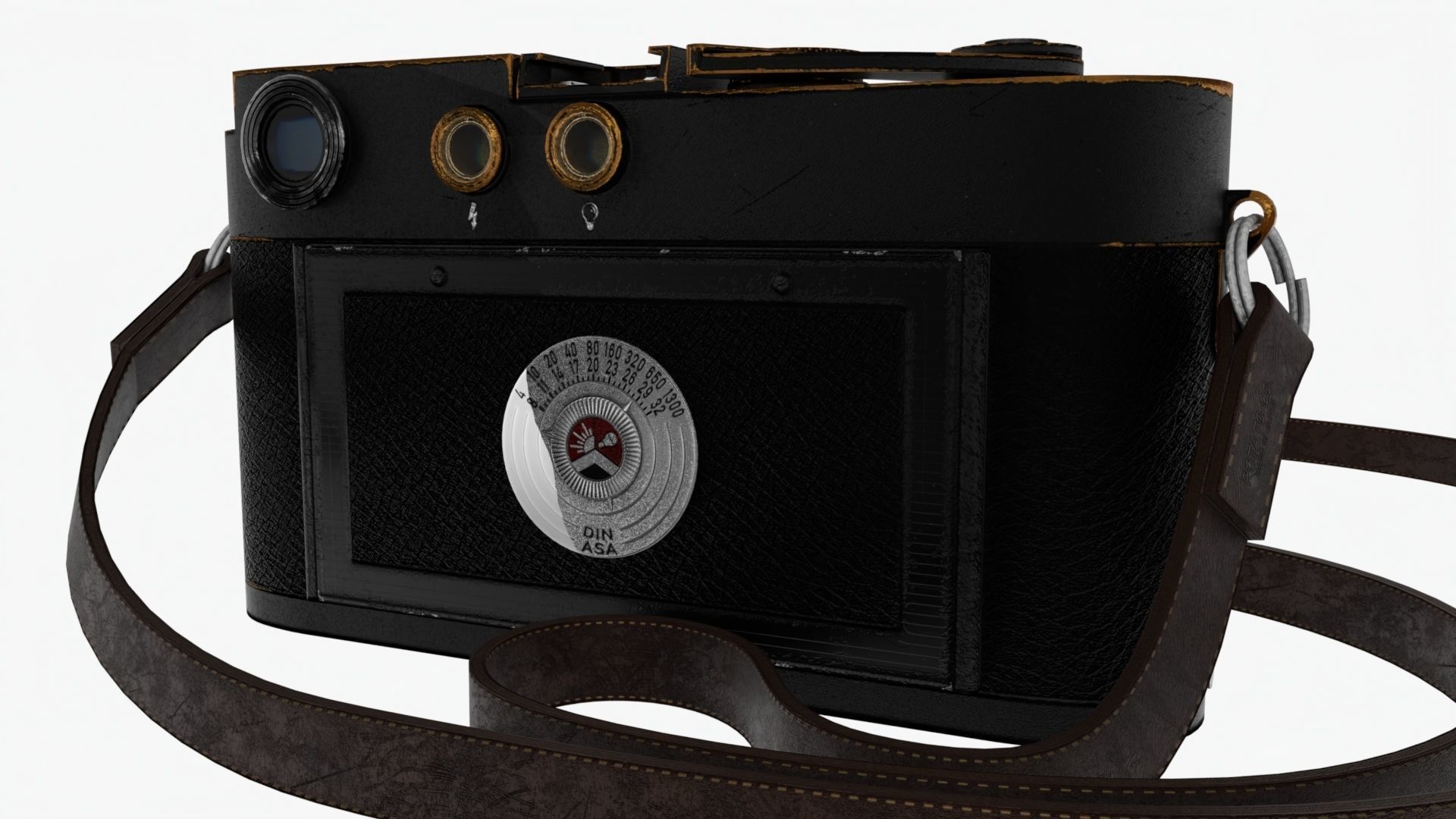 Vintage film camera Low-poly 3D model_1