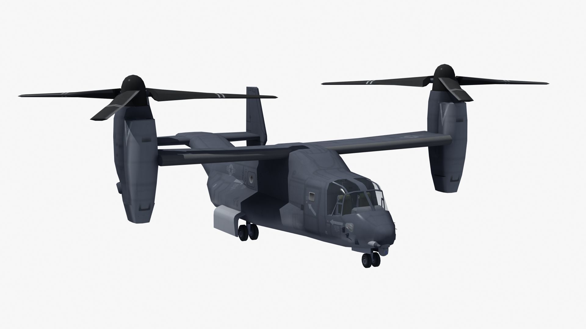 V22 Osprey Low-poly 3D model_31