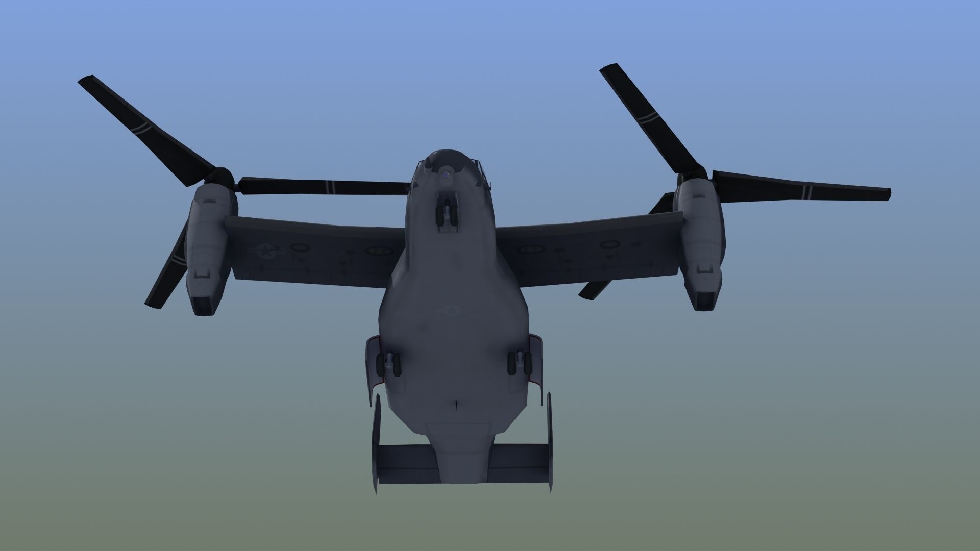 V22 Osprey Low-poly 3D model_17