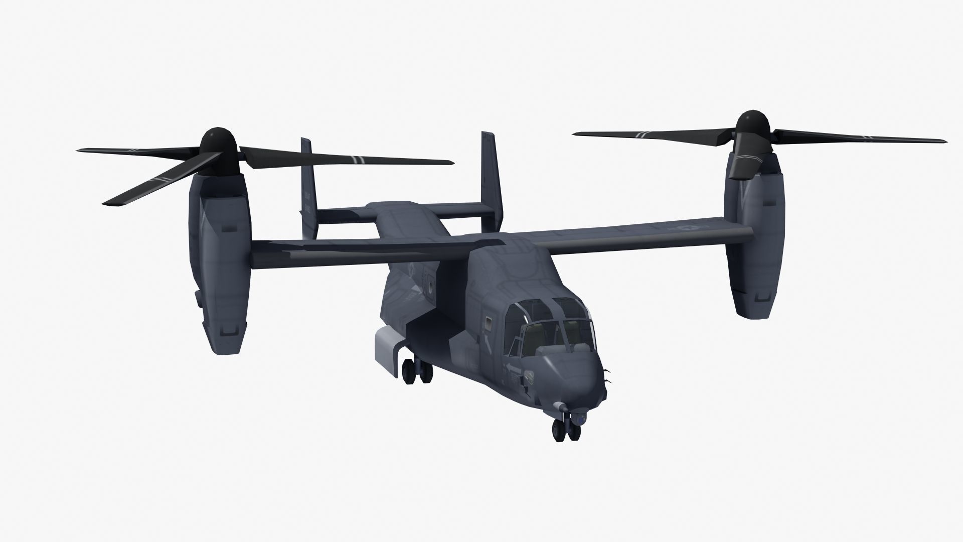 V22 Osprey Low-poly 3D model_32