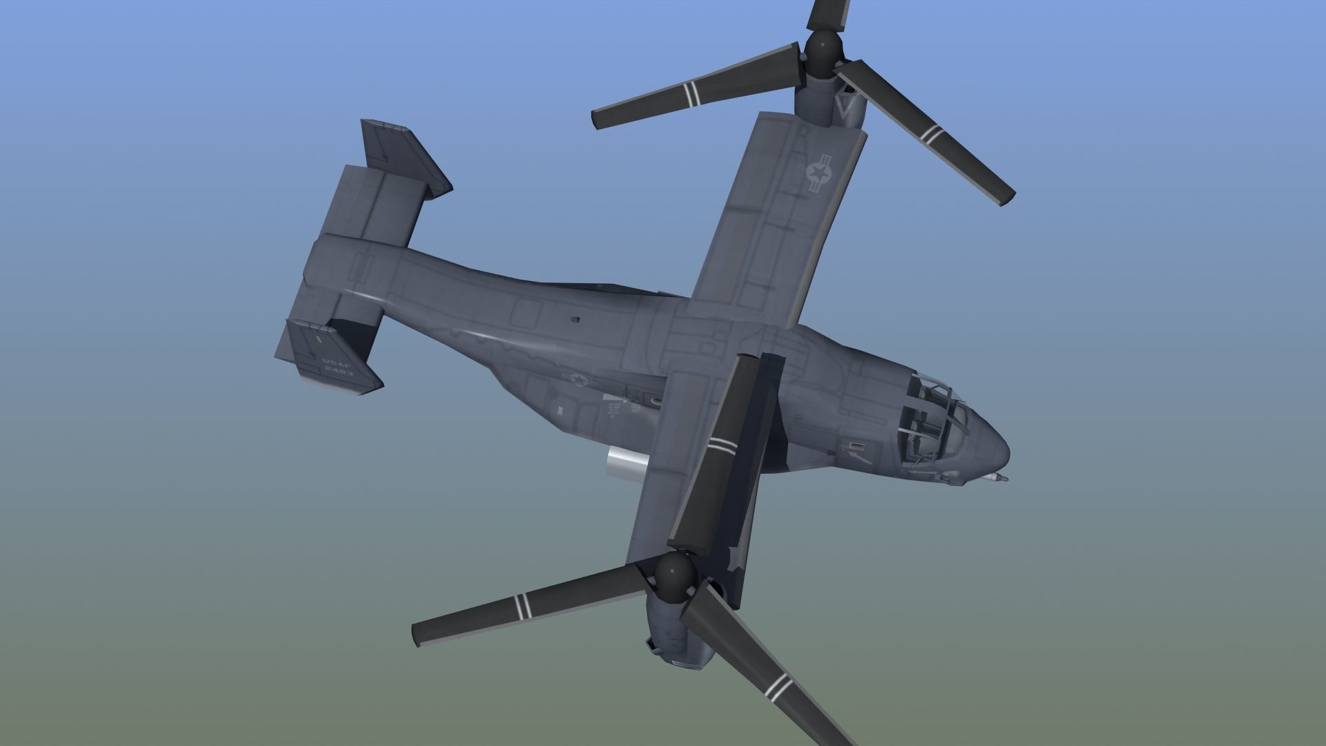 V22 Osprey Low-poly 3D model_4