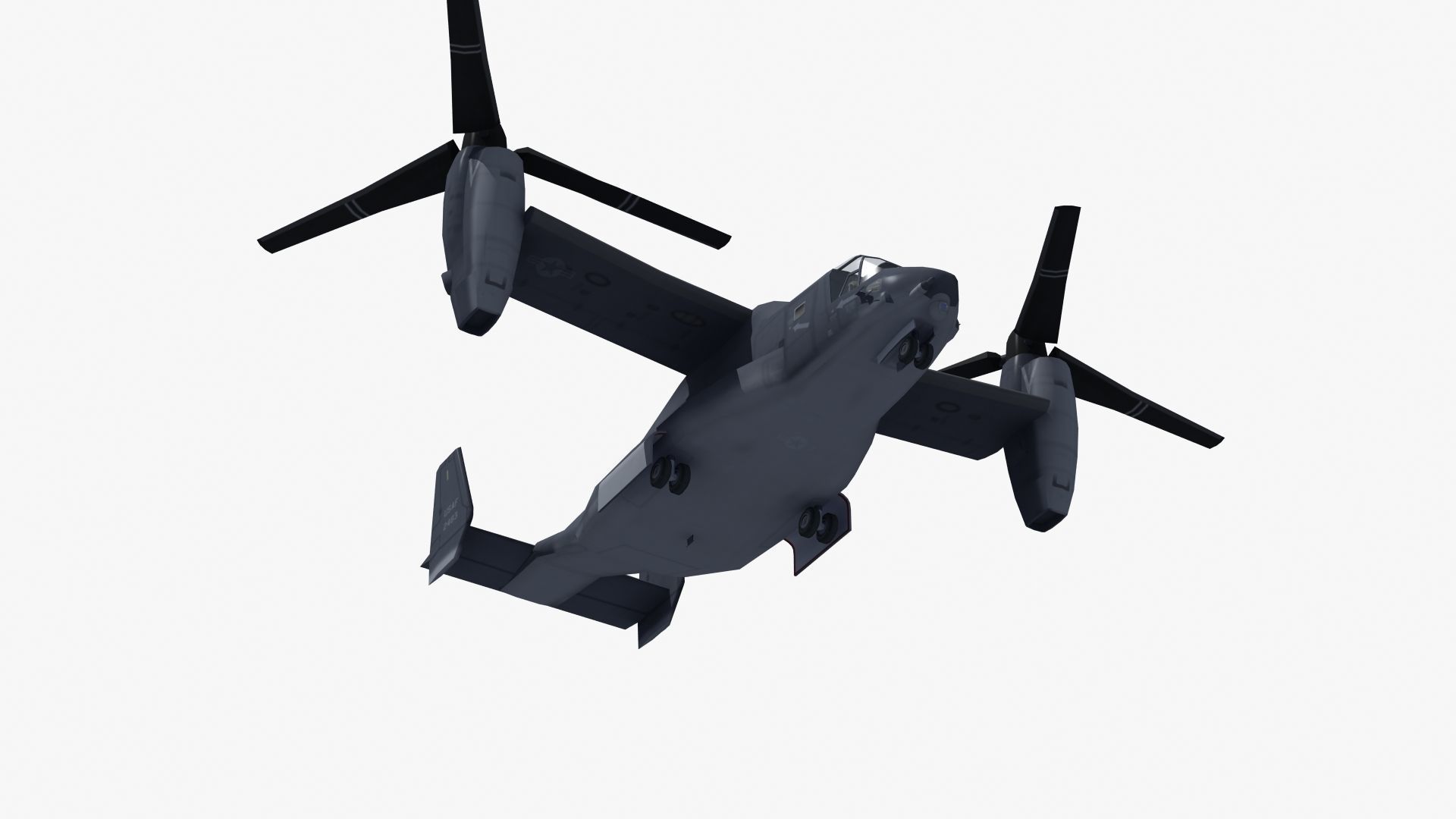 V22 Osprey Low-poly 3D model_37