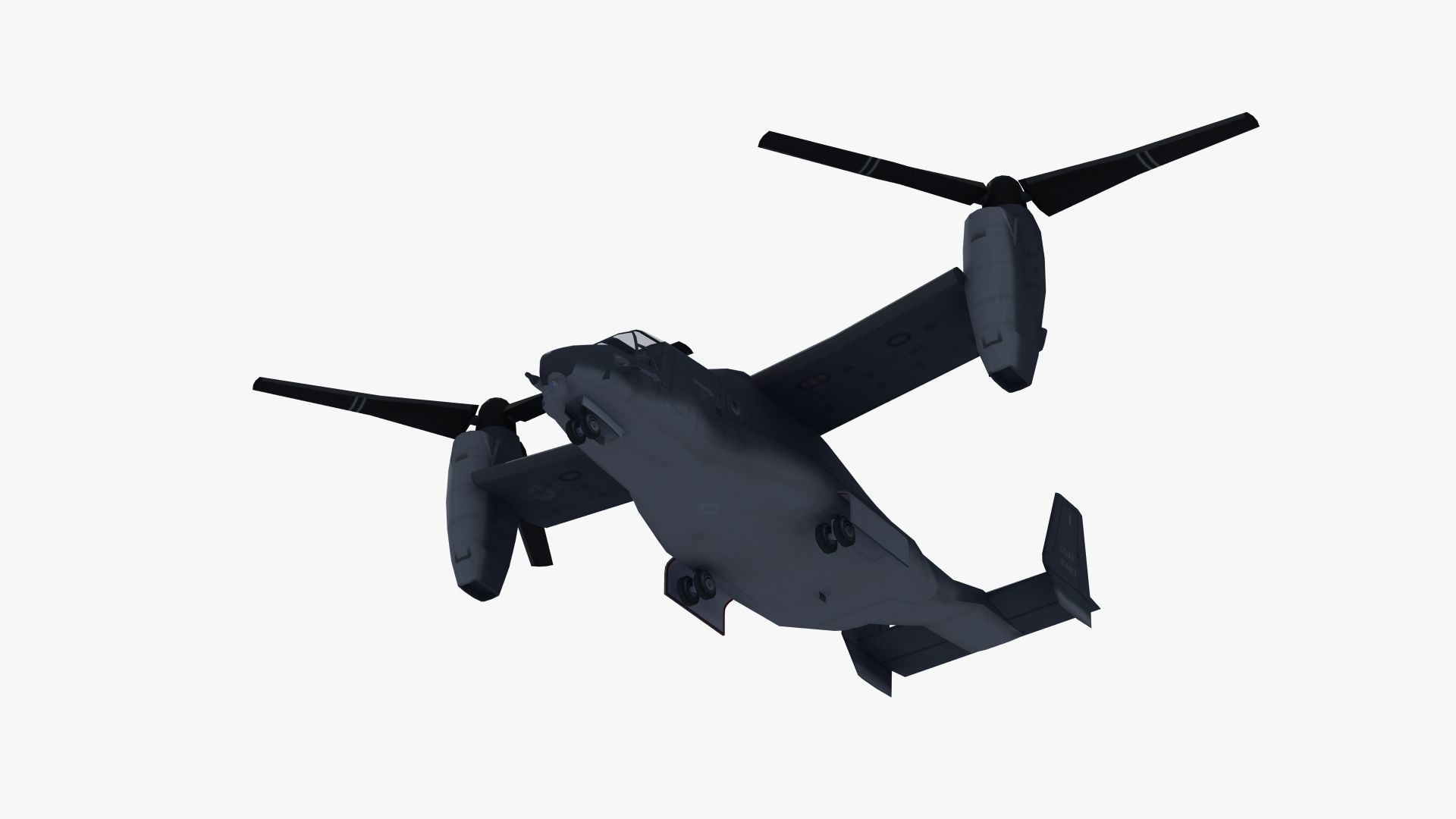V22 Osprey Low-poly 3D model_35
