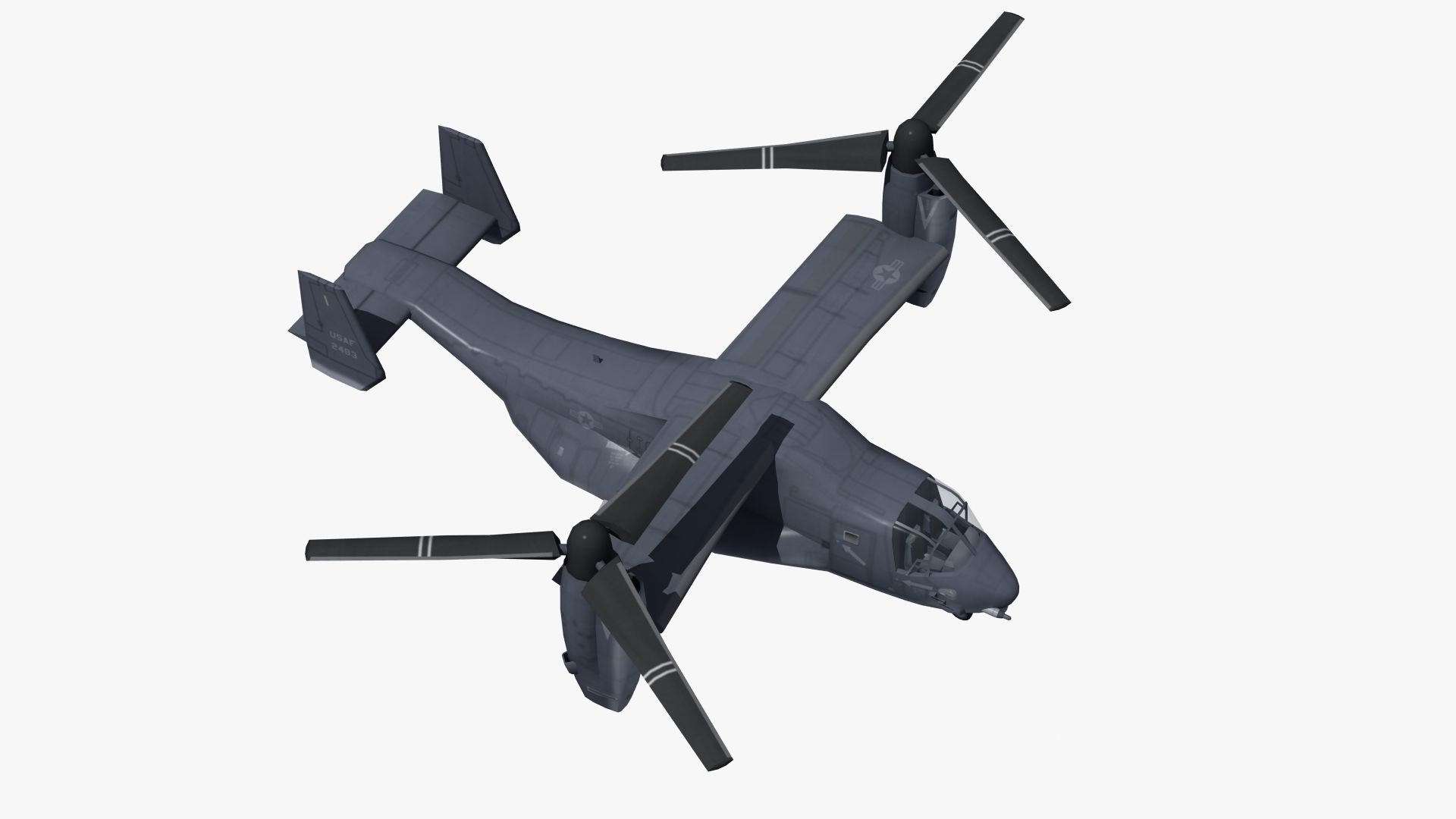 V22 Osprey Low-poly 3D model_27