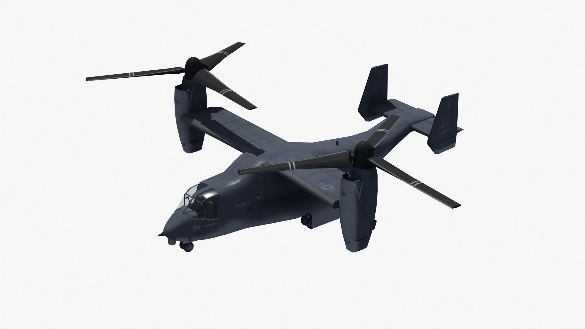 V22 Osprey Low-poly 3D model_21