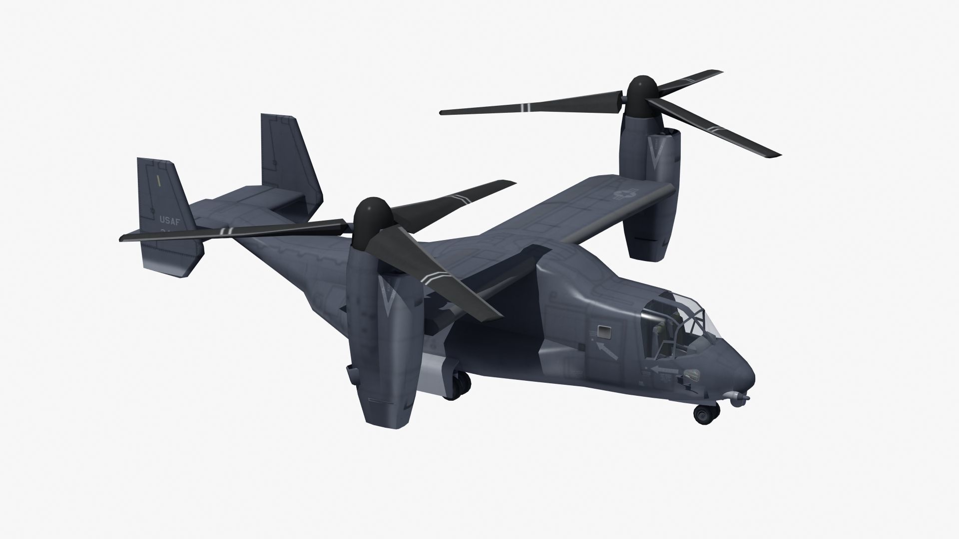 V22 Osprey Low-poly 3D model_30
