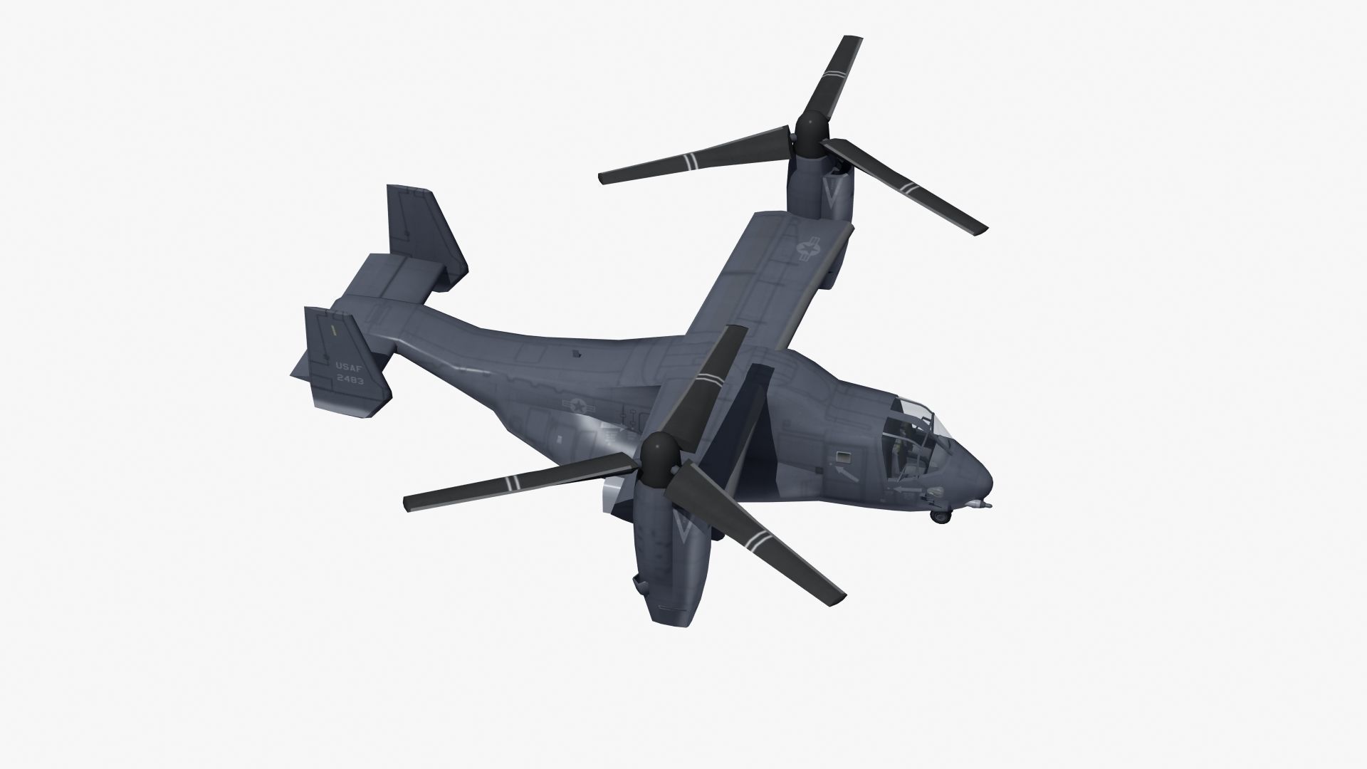 V22 Osprey Low-poly 3D model_28