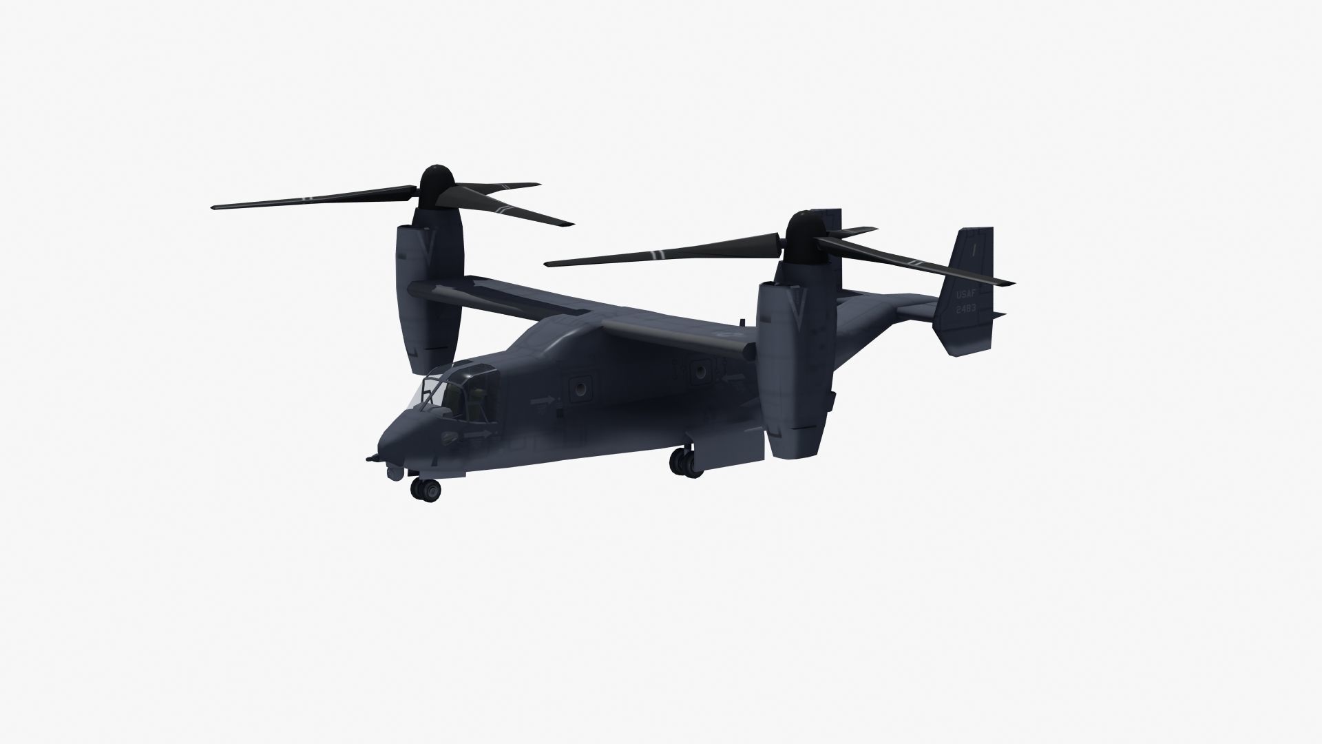 V22 Osprey Low-poly 3D model_25