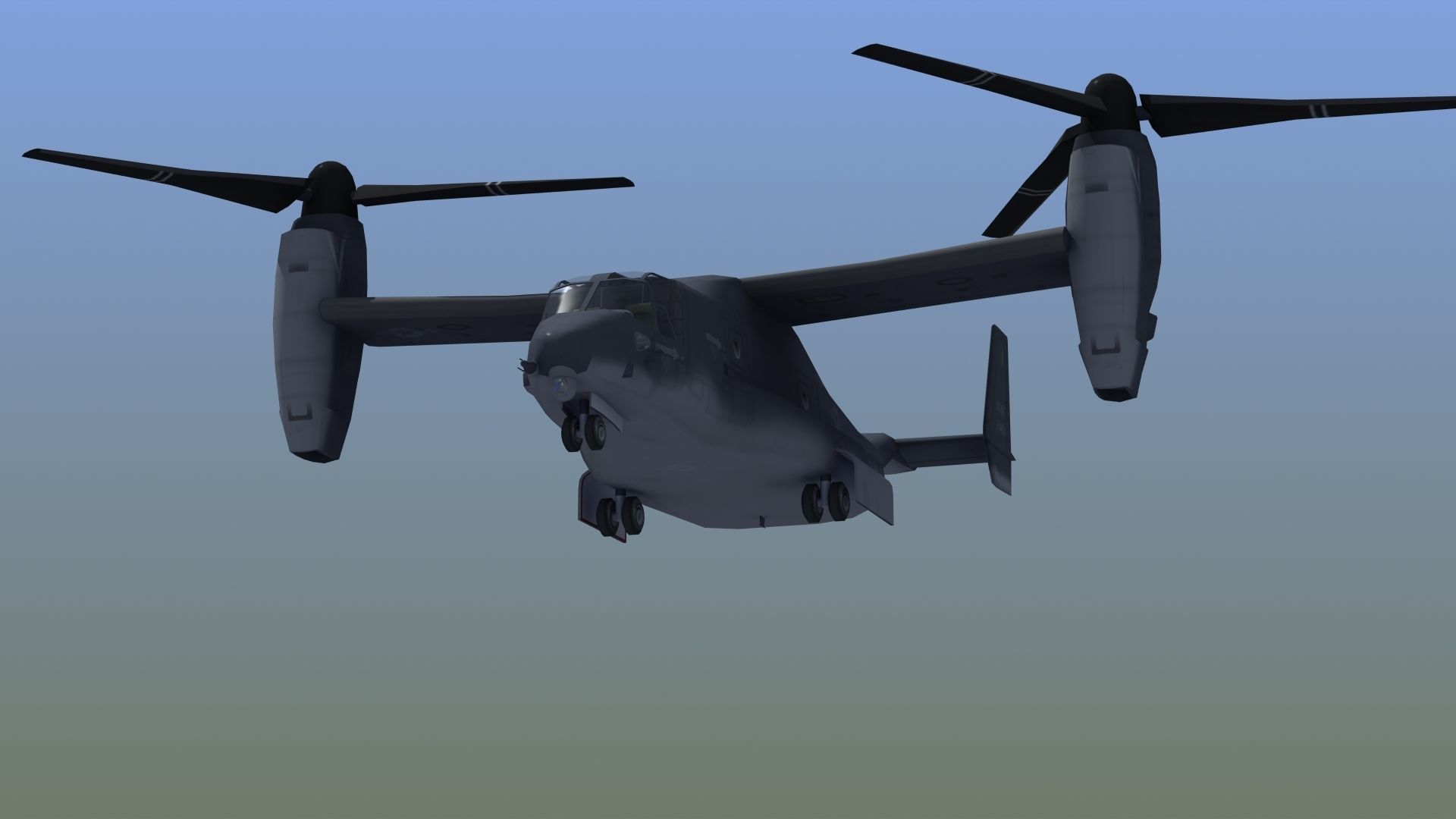 V22 Osprey Low-poly 3D model_15