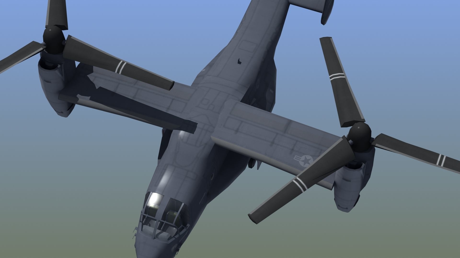 V22 Osprey Low-poly 3D model_5