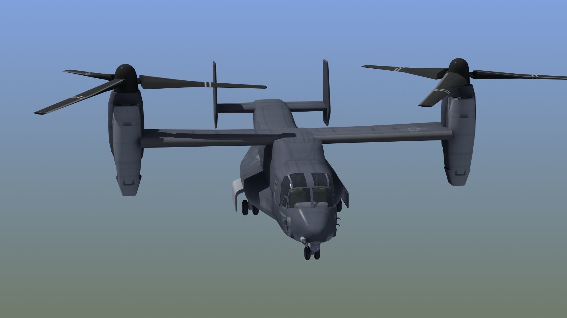 V22 Osprey Low-poly 3D model_14