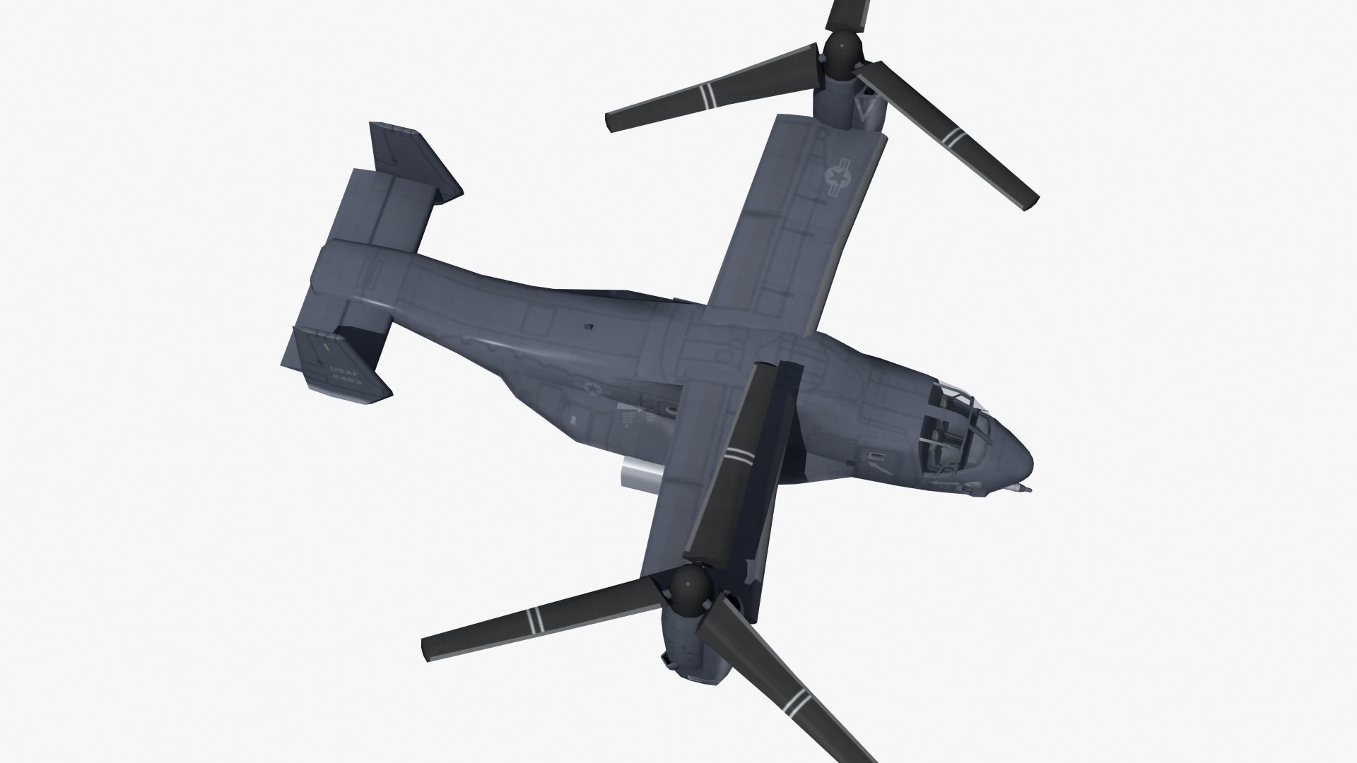 V22 Osprey Low-poly 3D model_23