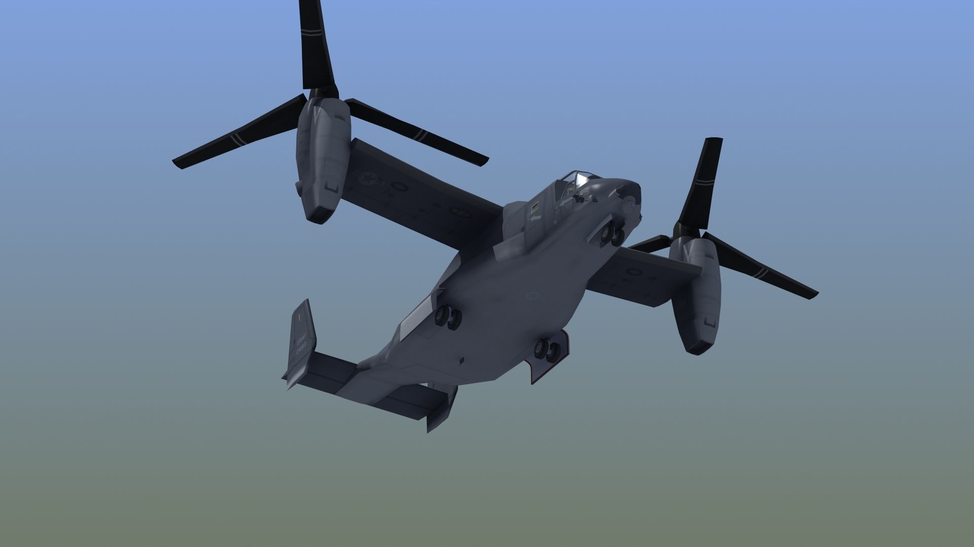 V22 Osprey Low-poly 3D model_18