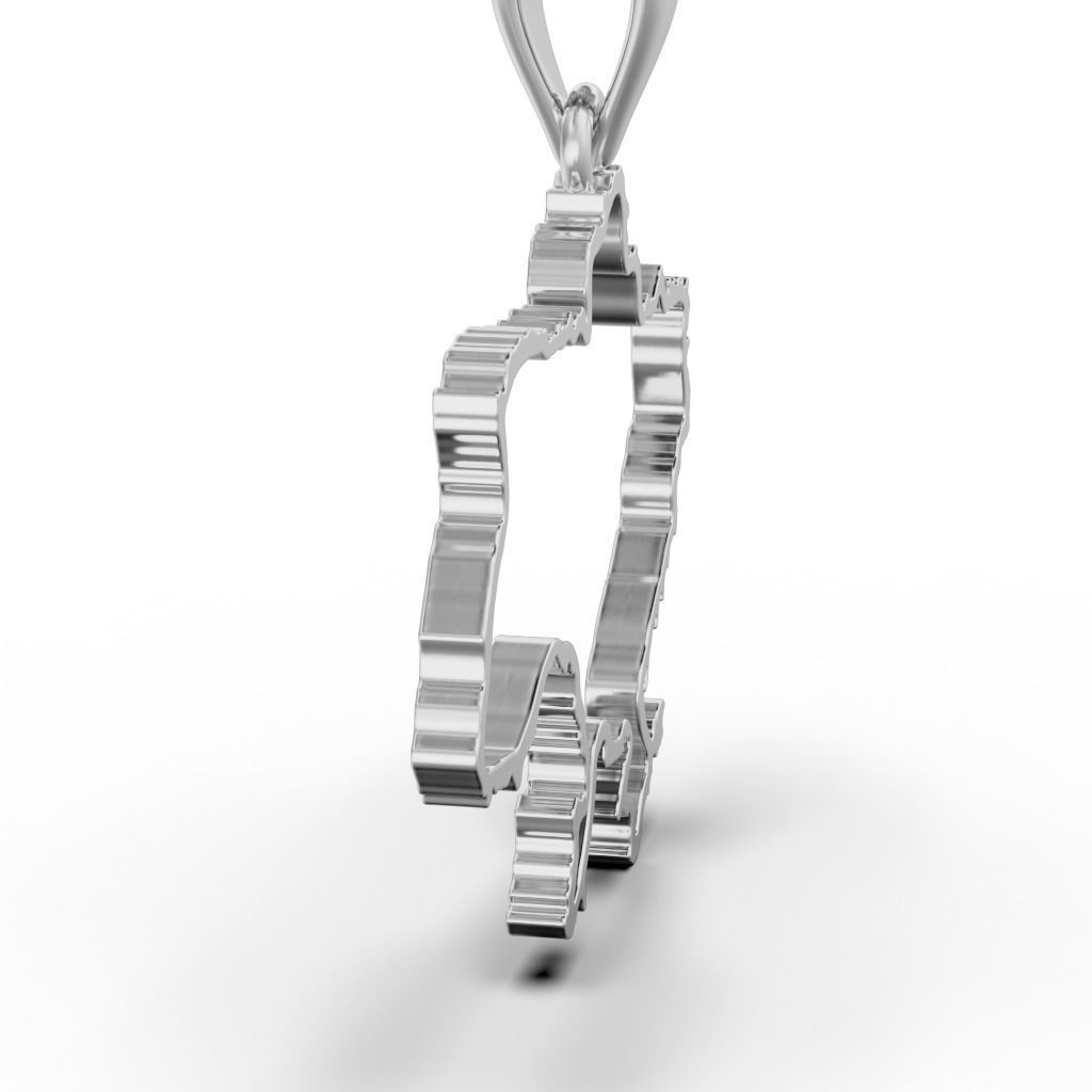 Pendant Ukraine 3D print model_6