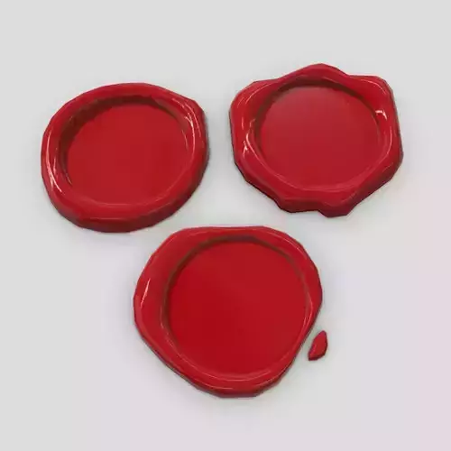 Wax Seal Pack Low-poly 3D model