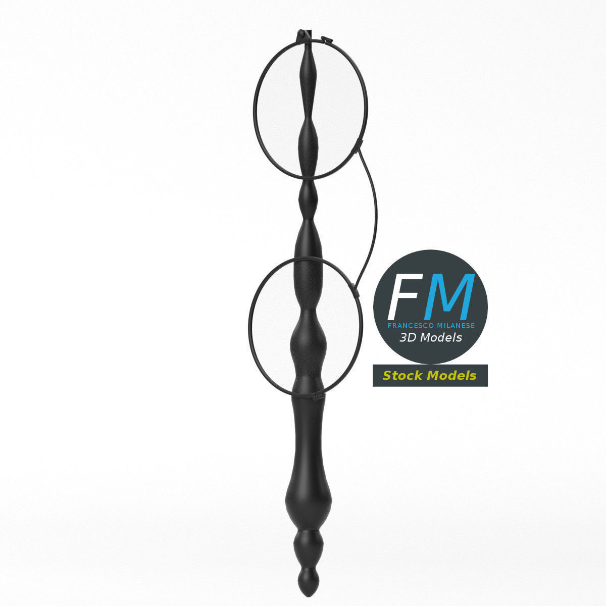 Foldable lorgnette eyeglasses 3D model_5
