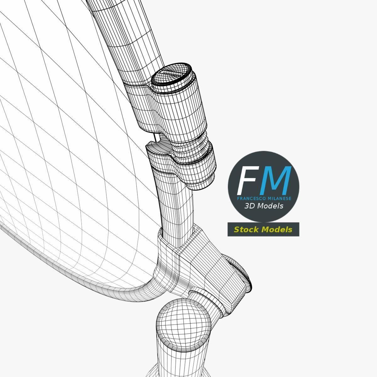 Foldable lorgnette eyeglasses 3D model_8