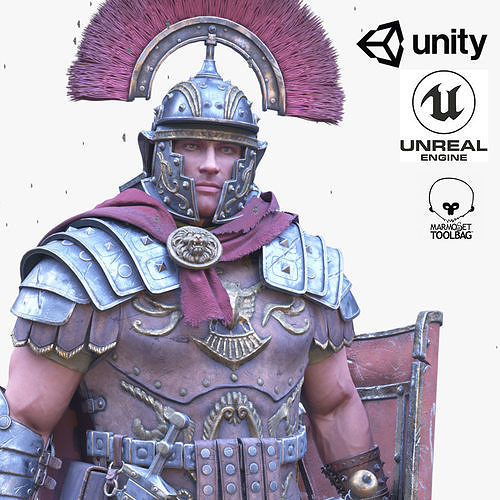 Roman Centurion Low-poly 3D model