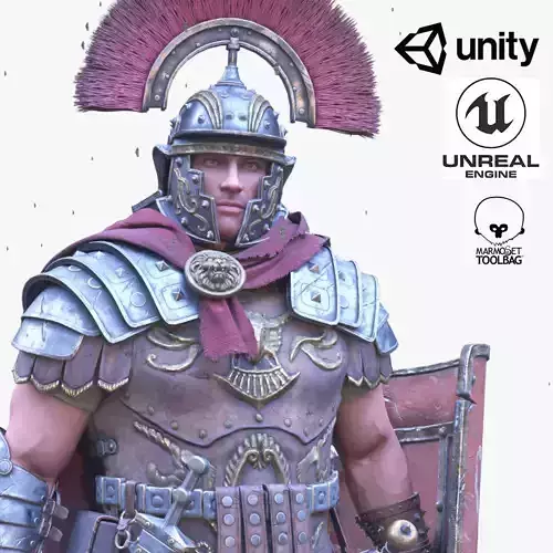 Roman Centurion Low-poly 3D model
