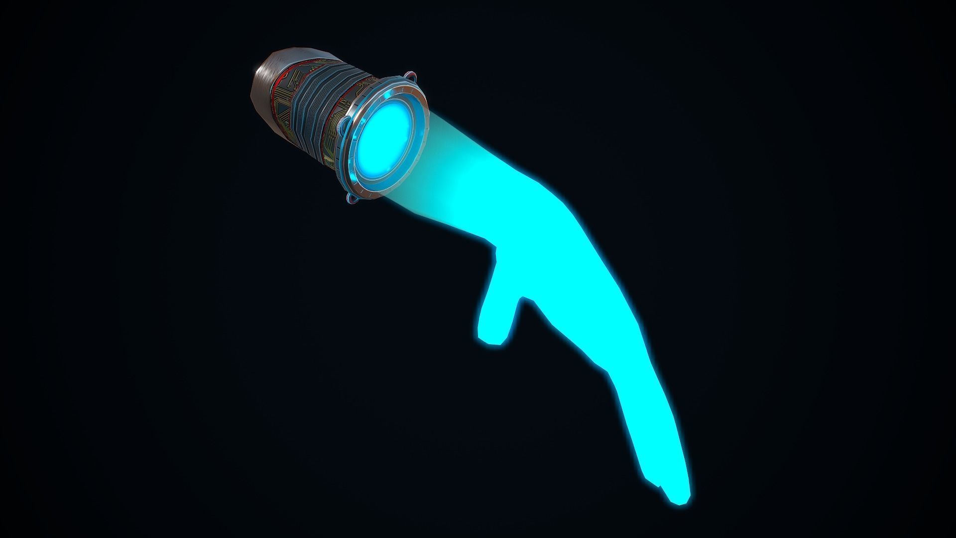 Energy arm prosthesis Low-poly 3D model_10