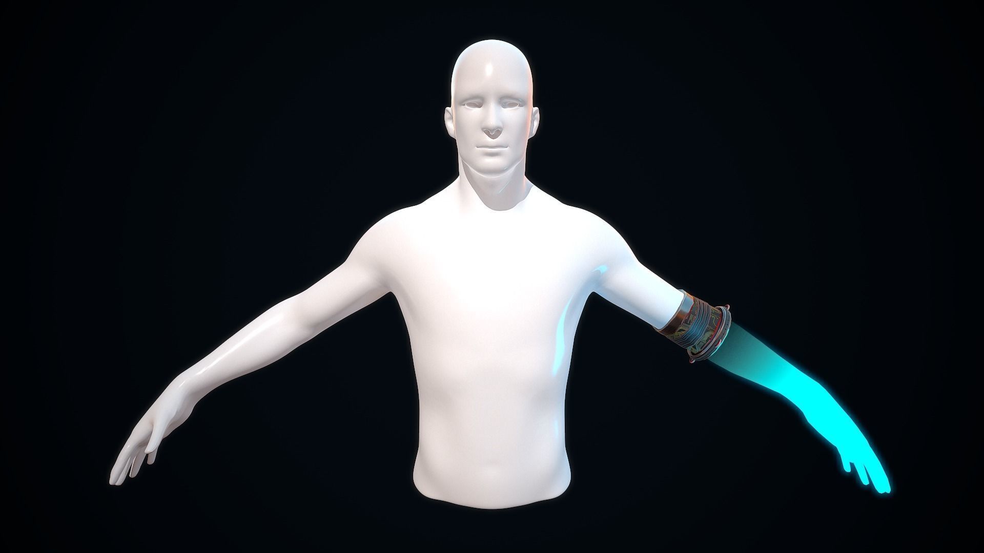 Energy arm prosthesis Low-poly 3D model_4
