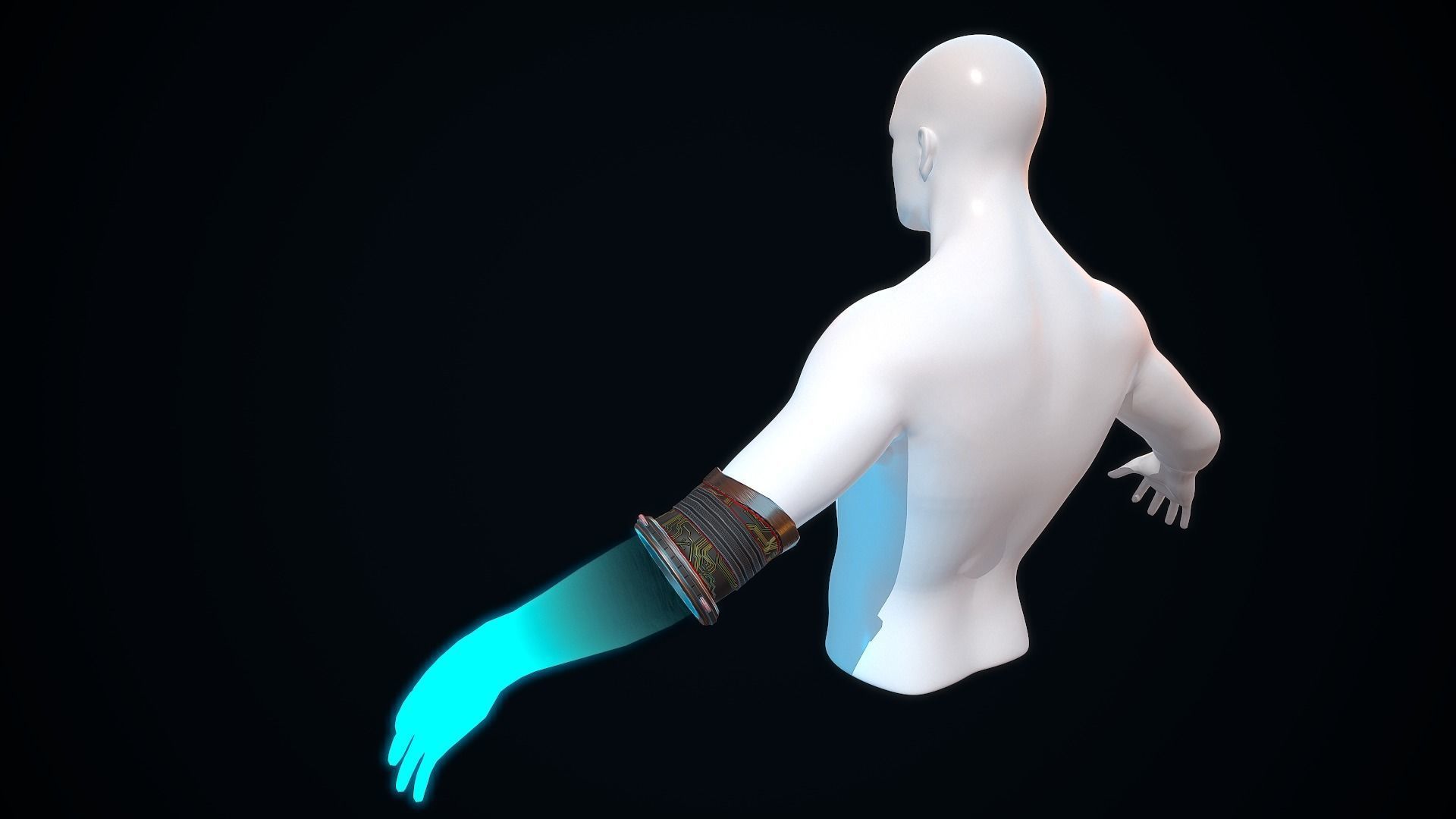 Energy arm prosthesis Low-poly 3D model_5