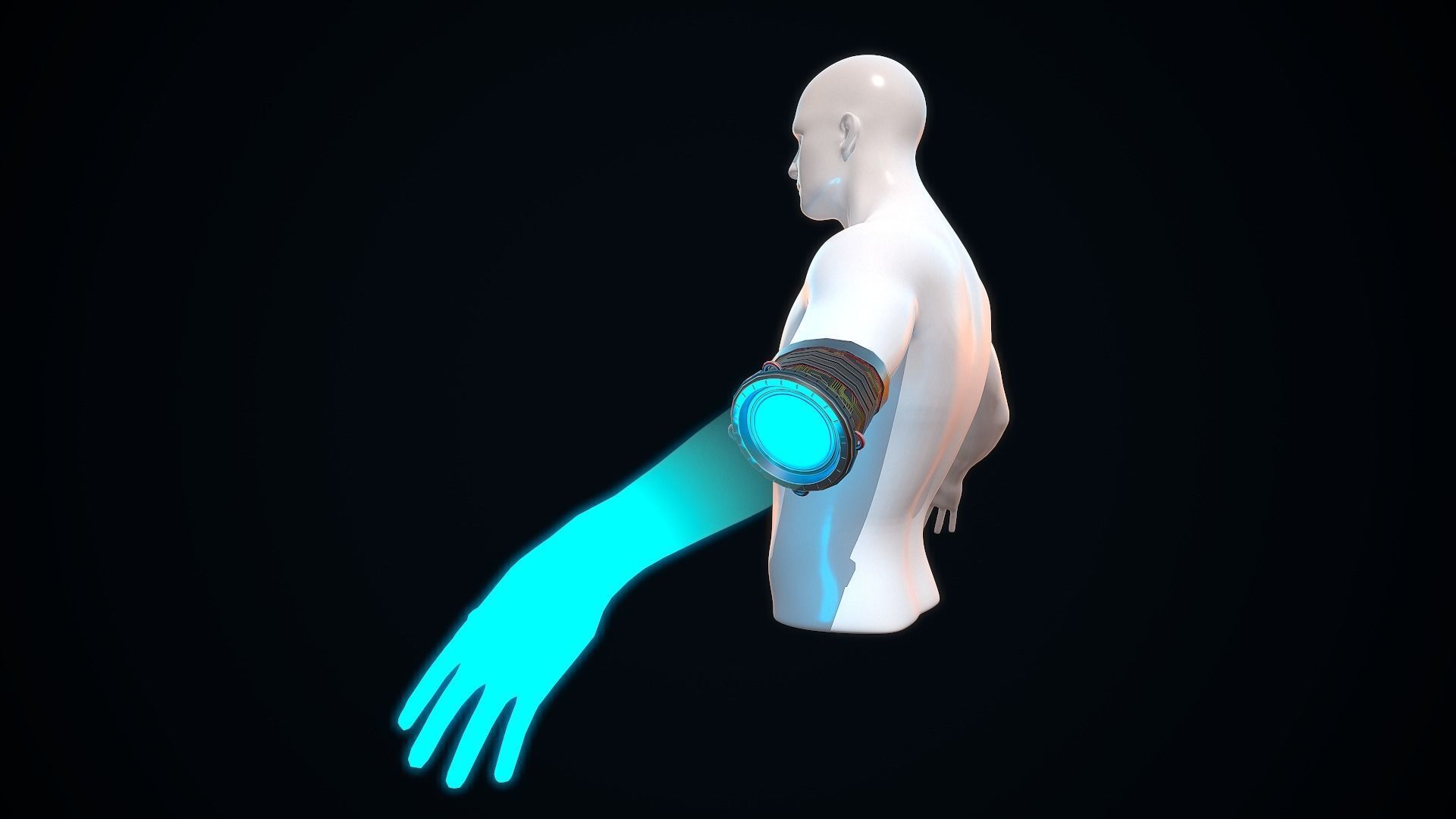 Energy arm prosthesis Low-poly 3D model_7