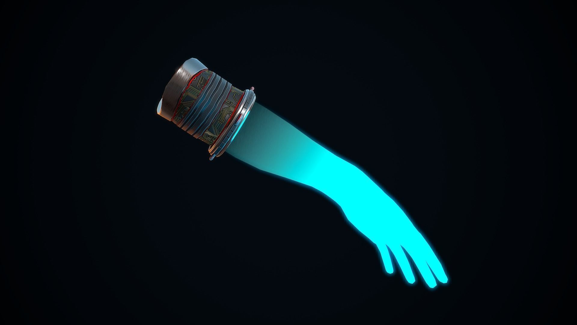 Energy arm prosthesis Low-poly 3D model_11