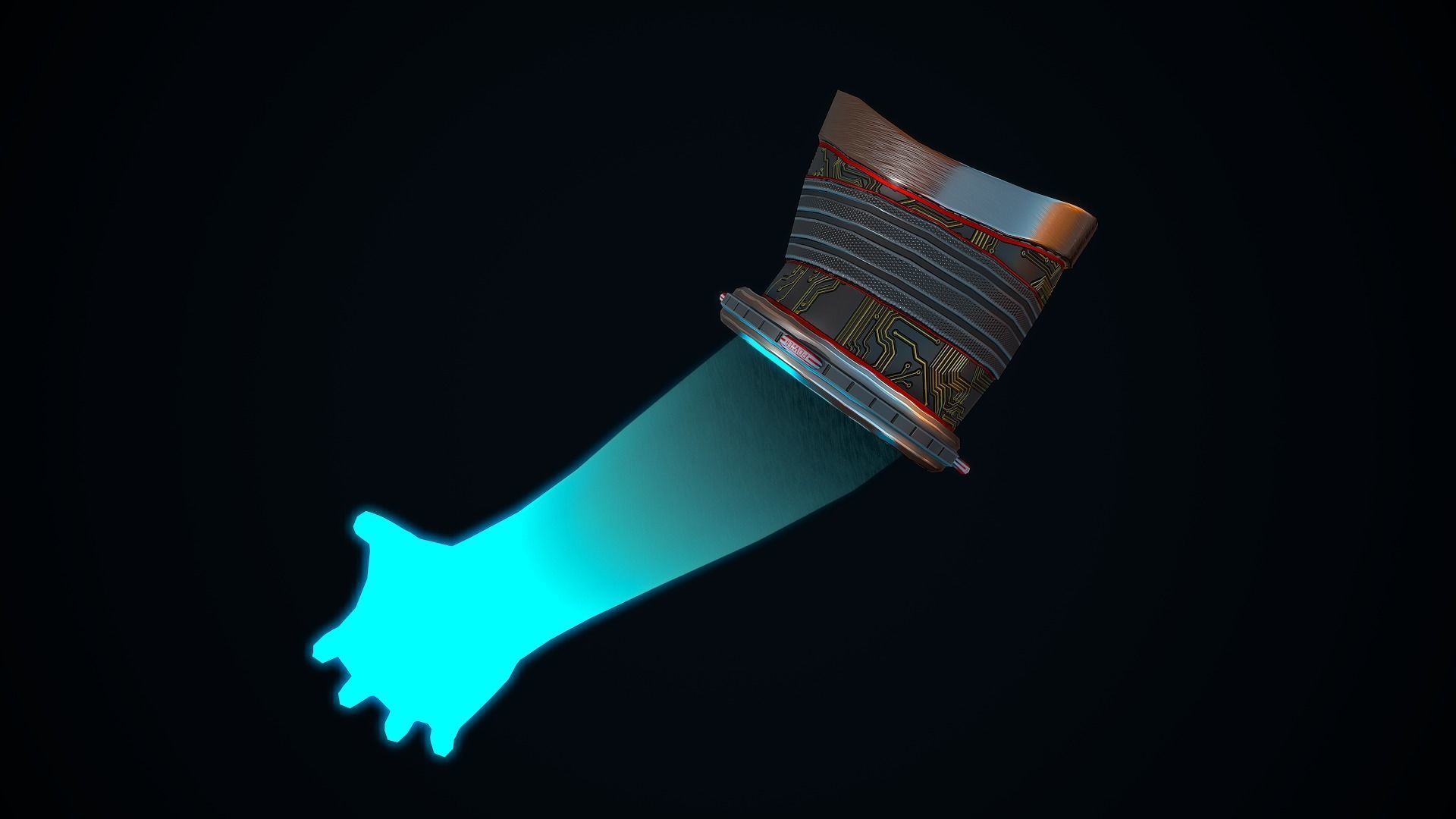 Energy arm prosthesis Low-poly 3D model_8