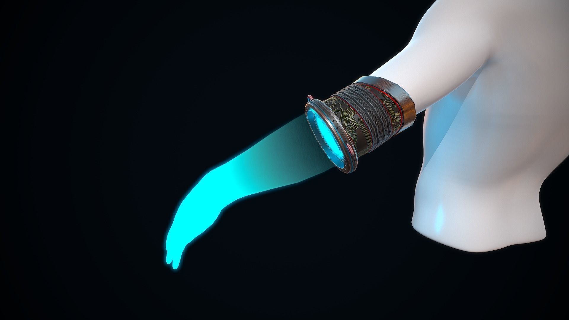 Energy arm prosthesis Low-poly 3D model_6