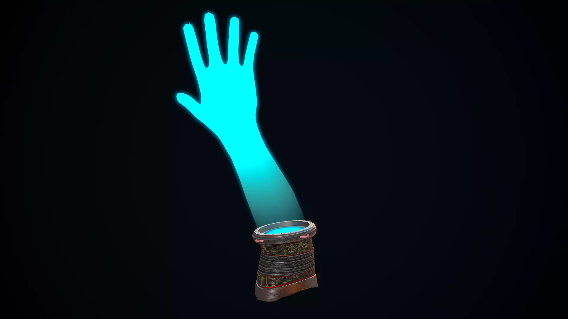 Energy arm prosthesis Low-poly 3D model_0
