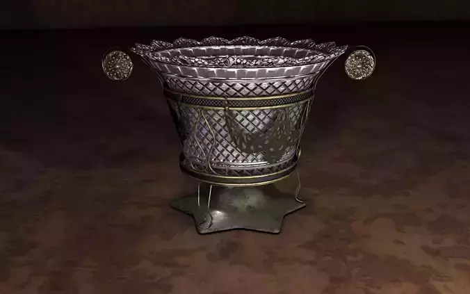 Retro  Candy Bowl  bronze crystal 