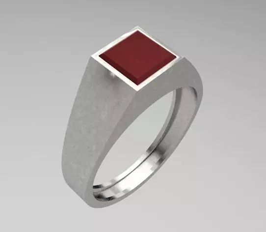 Anillo para Brillante Cuadrado 3D print model