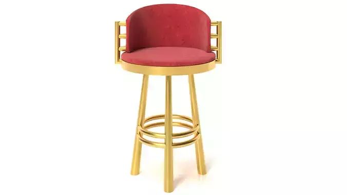 Armchair gold bar stool