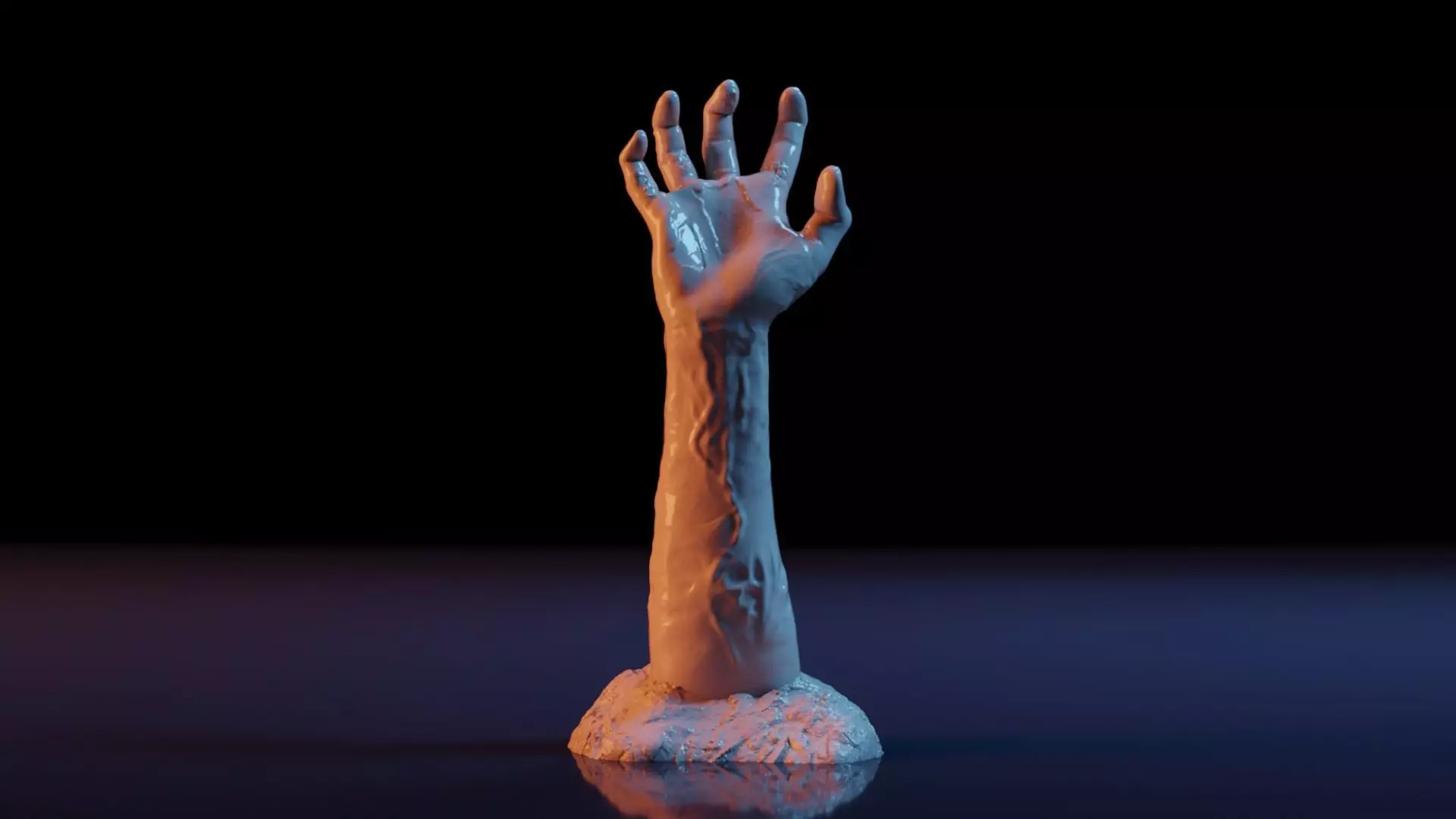Zombie hand 3D print model