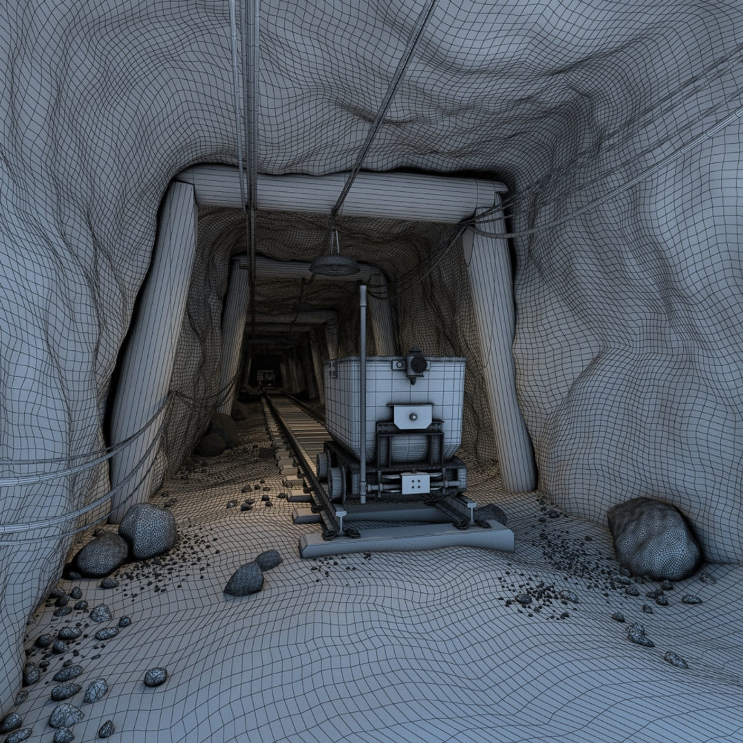 Underground Coal Mine 3D model_1