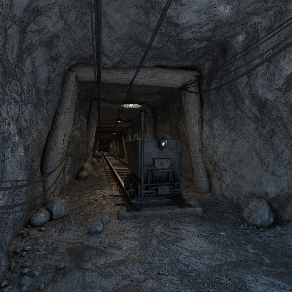 Underground Coal Mine 3D model_4