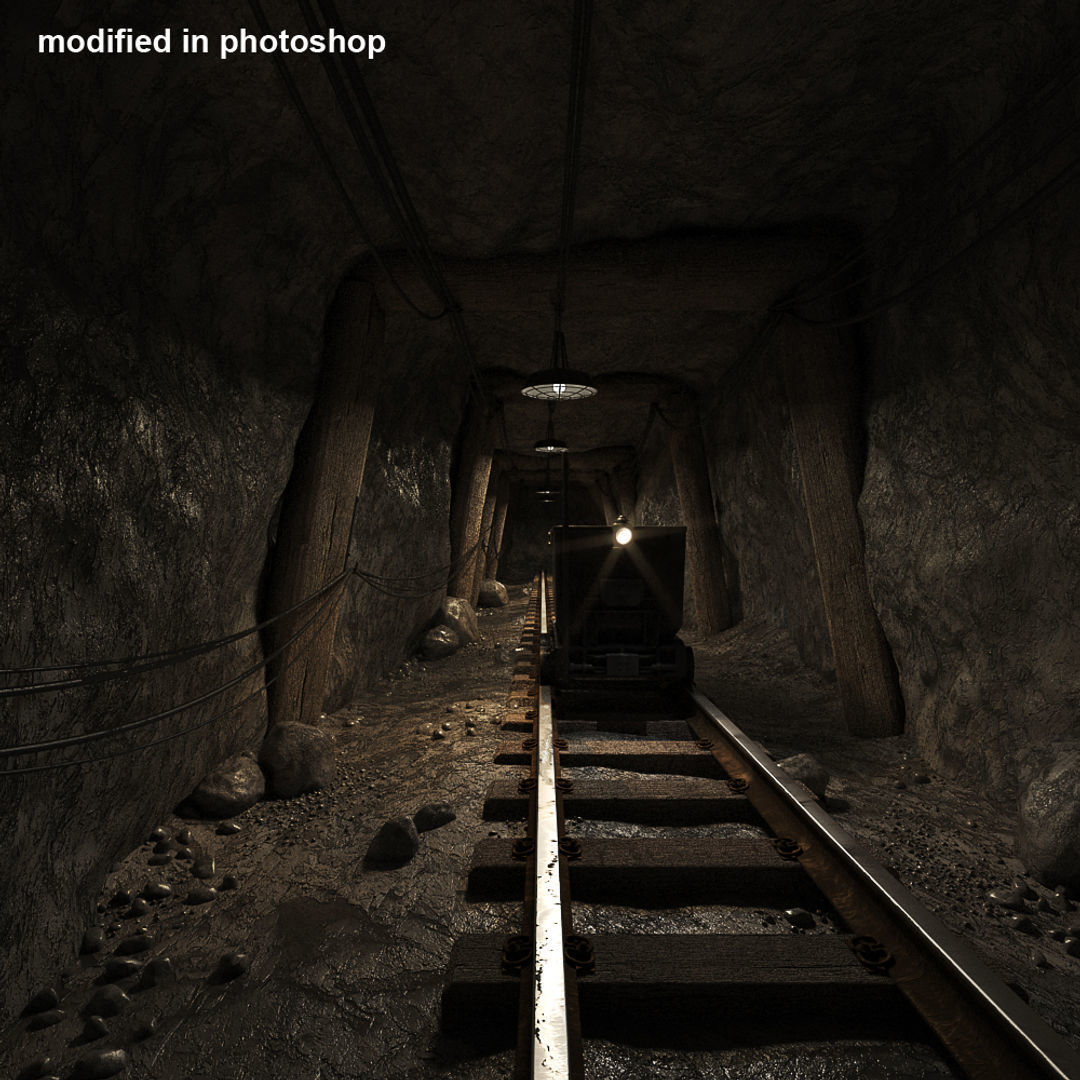Underground Coal Mine 3D model_6