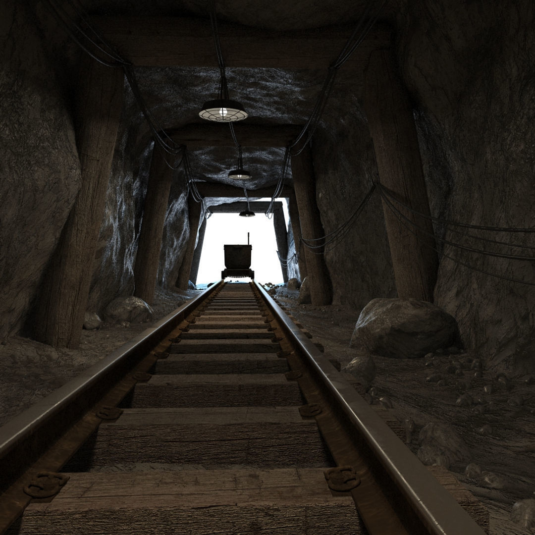 Underground Coal Mine 3D model_2