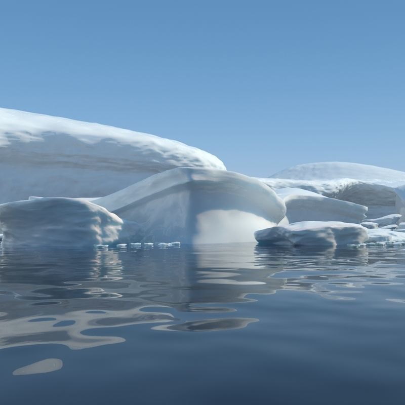 Iceberg landscape 3D model_16