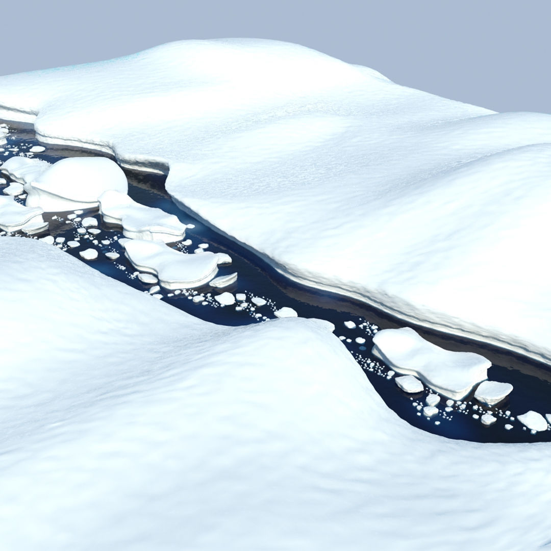 Iceberg landscape 3D model_13