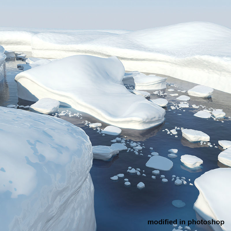 Iceberg landscape 3D model_4