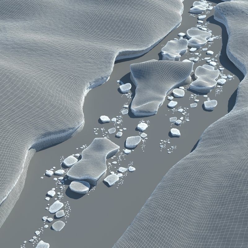 Iceberg landscape 3D model_12