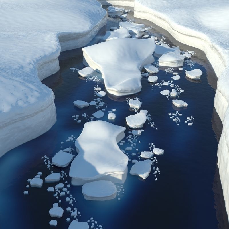 Iceberg landscape 3D model_7