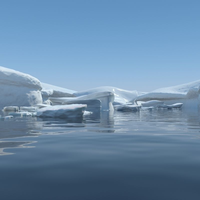 Iceberg landscape 3D model_14