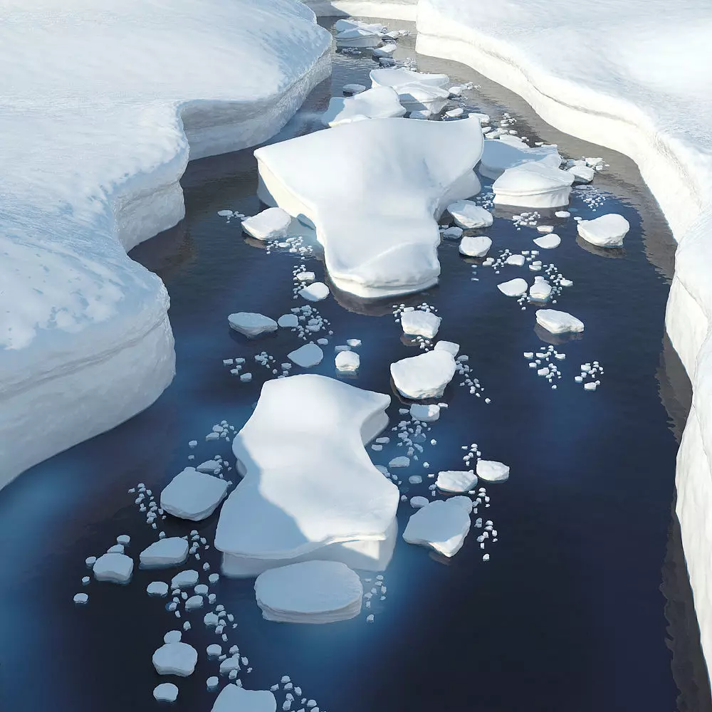 Iceberg landscape 3D model_0