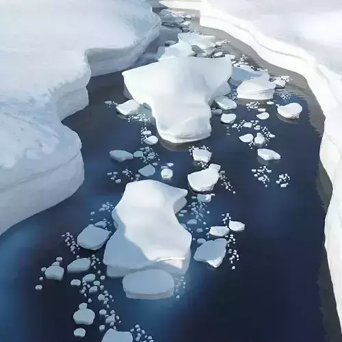 Iceberg landscape 3D model
