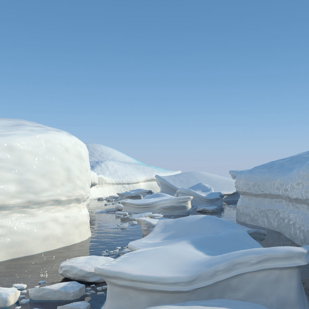 Iceberg landscape 3D model_18