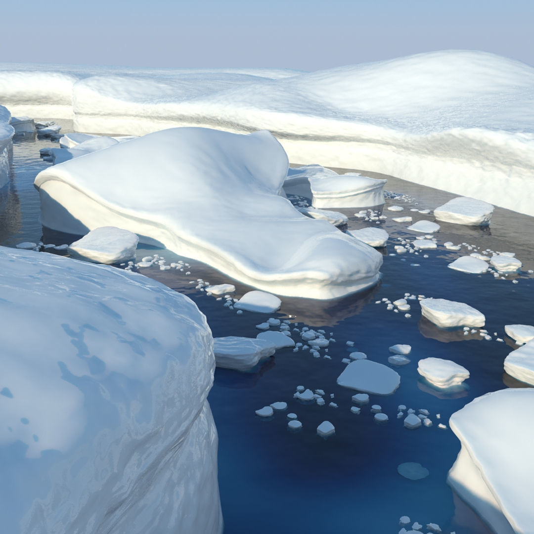 Iceberg landscape 3D model_3